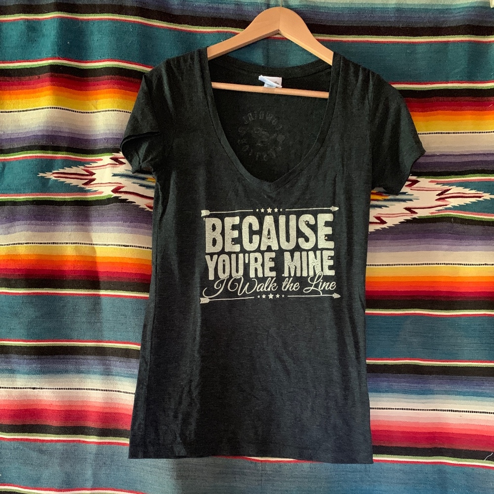 Johnny Cash western graphic tee shirt